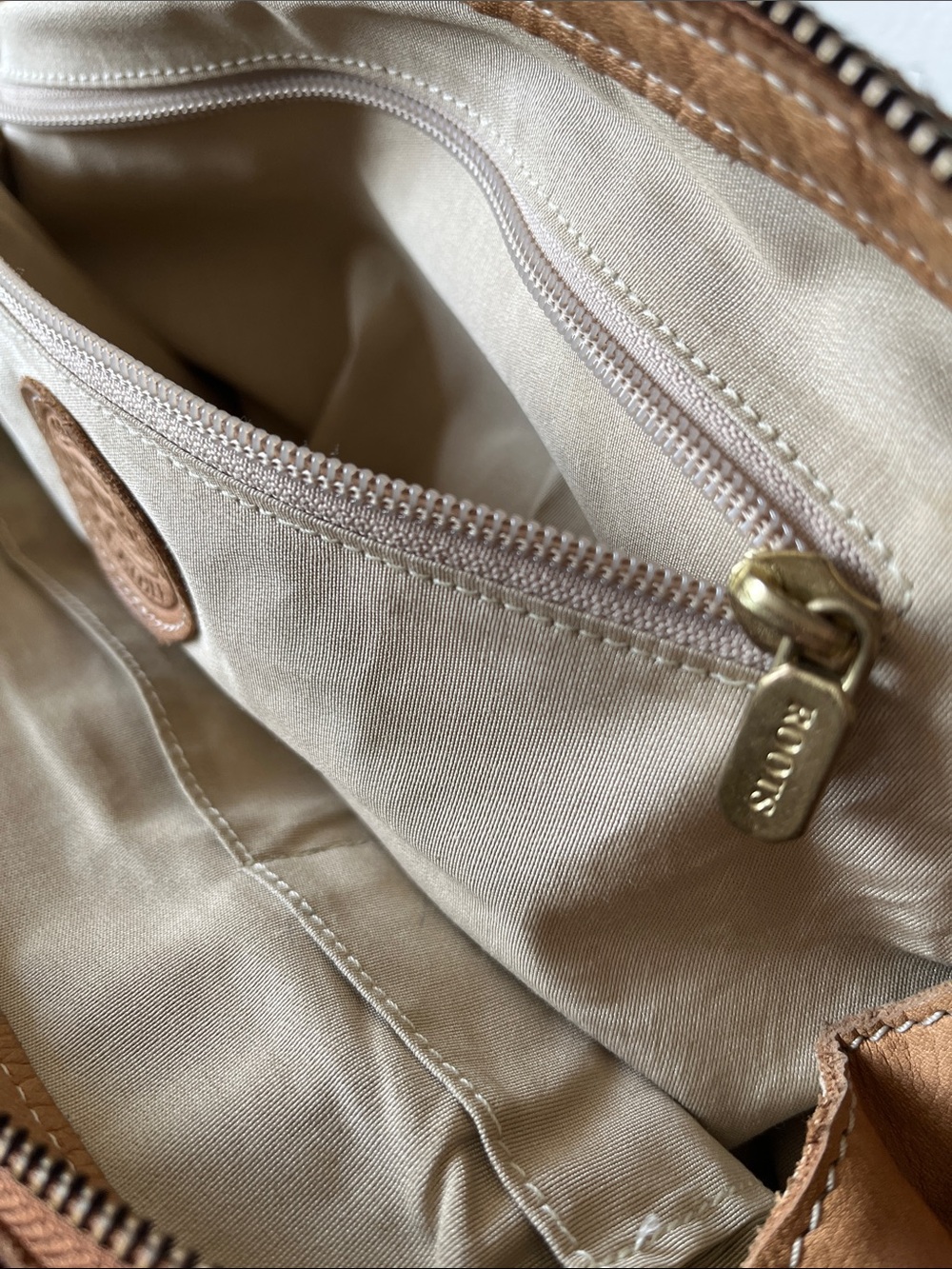 Roots Tan Leather Satchel Bag - Picture 11 of 14